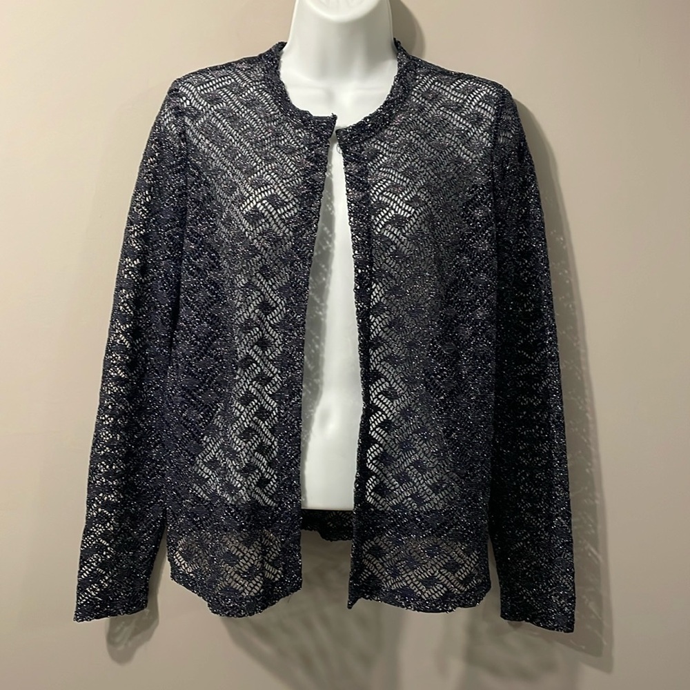 Vintage sparkly blue elegant /formal cardigan